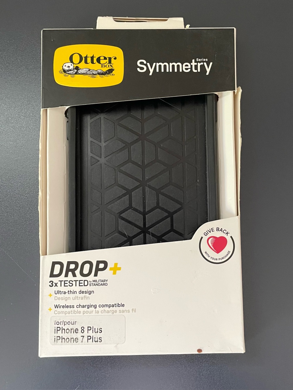 OtterBox Symmetry IPhone 7/8+ Black phone case NEW